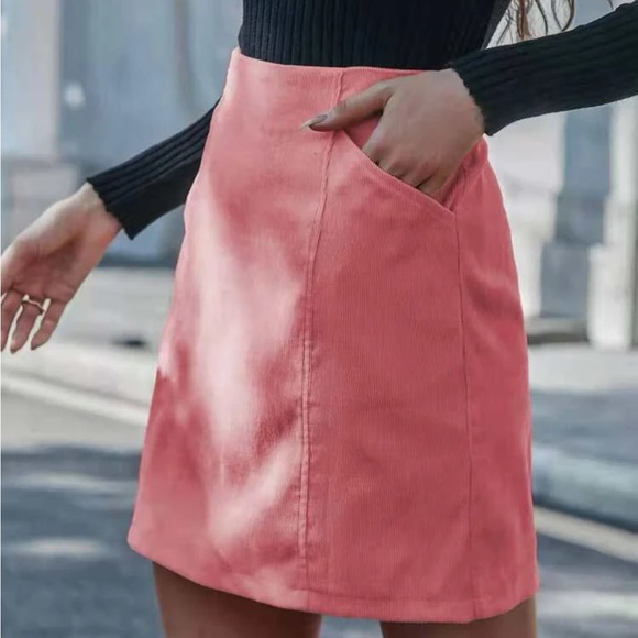 💕Pink Corduroy Skirt 💕 - Picture 4 of 4
